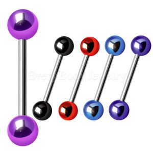 Product 316L Surgical Steel Barbell with Vacuum-Coated Metallic Acrylic Balls