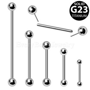 Product Titanium Threadless Barbell with Push In Balls
