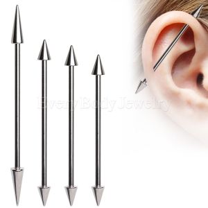 Product 316L Surgical Steel Industrial Barbell with Spikes