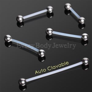 Product BioFlex/PTFE Piercing Retainer Barbell with 316L Surgical Steel Balls