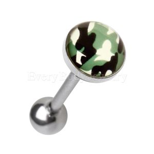 Product 316L Surgical Steel Camouflage Flat Barbell