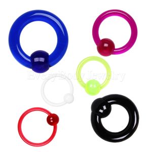 Product UV Coated Acrylic Captive Bead Ring with Dimple Ball
