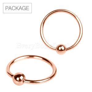 Product 30pc Package of Rose-Gold Plated Captive Bead Ring in Assorted Sizes