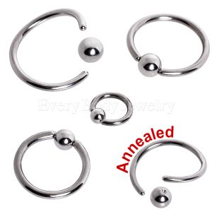 Product 316L Surgical Steel Annealed Captive Bead Ring