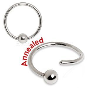 Product 316L Surgical Steel One Side Fixed Captive Bead Ring