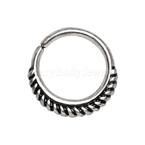 Product 316L Stainless Steel Braiding Design Seamless Ring / Septum Jewelry