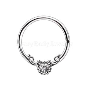 Product 316L Stainless Steel Flower Vine Annealed Seamless Ring