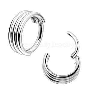 Product 316L Stainless Steel Triple Seamless Clicker Ring