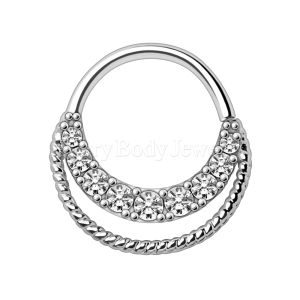 Product Double Jeweled Seamless Ring