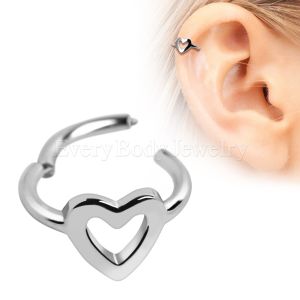 Product 316L Stainless Steel Heart Seamless Clicker Ring