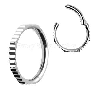 Product 316L Stainless Steel Octagon Shape Gear Hinged Clicker Ring