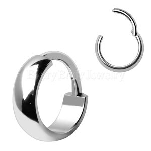 Product 316L Stainless Steel Extra Wide Hinged Clicker Ring