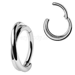 Product 316L Stainless Steel Criss-Cross Hinged Clicker Ring