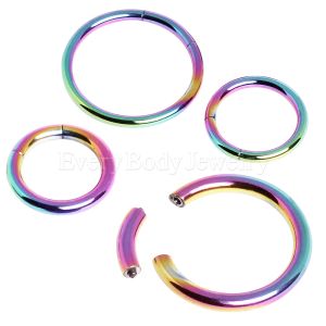 Product Rainbow PVD Plated Circular Segment Ring