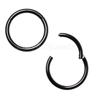 Product Black PVD Plated 316L Surgical Steel Seamless Clicker Ring