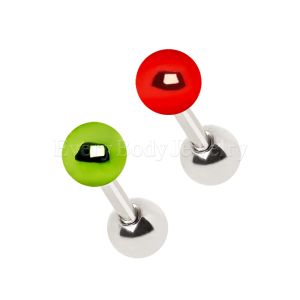 Product 316L Surgical Steel Cartilage Earring with Vacuum-Coated Metallic Acrylic Ball