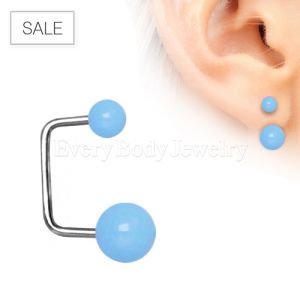 Product 316L Surgical Steel Loop Cartilage Earring with UV Acrylic Balls