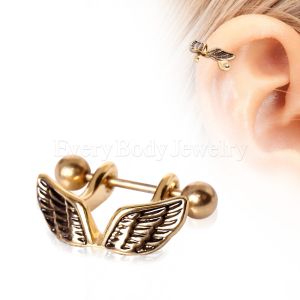 Product Gold Plated Angel Wing Cartilage Cuff