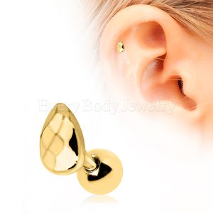 Product Gold Plated Faceted Teardrop Cartilage Earring