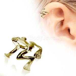 Product Antique Gold Plated Tree Frog Fake Cartilage Ear Cuff