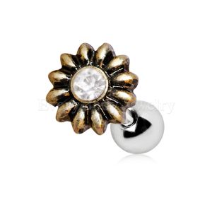 Product Vintage Gold Plated Flower Cartilage Earring