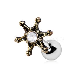 Product Vintage Gold Plated Star Cartilage Earring