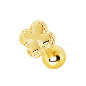Product Gold Plated Royal Quatrefoil Clover Cartilage Earring