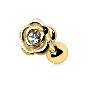 Product Gold Plated Diamond Rose Cartilage Earring