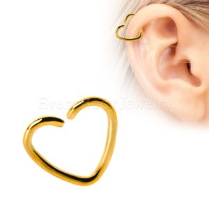 Product Gold Plated Heart Shaped Cartilage Earring