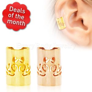 Product Gold Plated Baroque Patterned Cartilage Ear Cuff