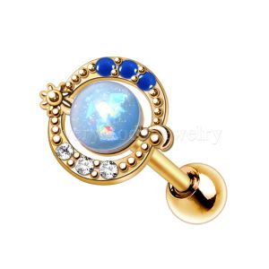 Product Gold Plated Blue Galaxy Cartilage Earring