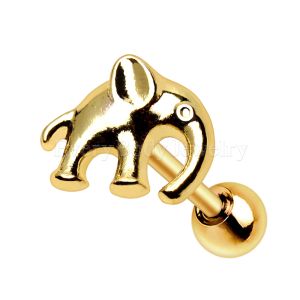 Product Gold Plated Long Trunk Elephant Cartilage Earring