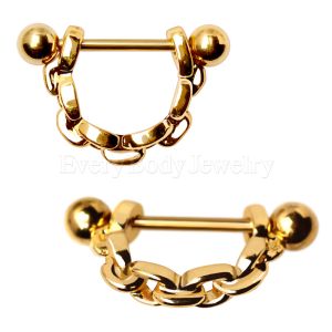 Product Gold Plated Link Chain Cartilage Cuff Earring