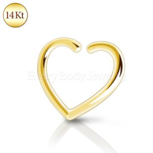 Product 14Kt Yellow Gold Heart Shaped Cartilage Earring