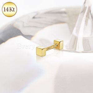 Product 14Kt Yellow Gold Cubed Cartilage Earring