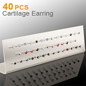 Product 40pcs 316L Cartilage/Tragus Earring Package with Display
