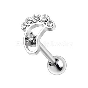 Product 316L Stainless Steel Footprint Cartilage Earring
