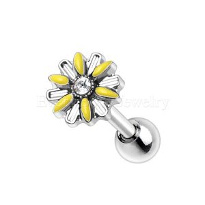 Product 316L Stainless Steel Yellow Daisy Cartilage Earring