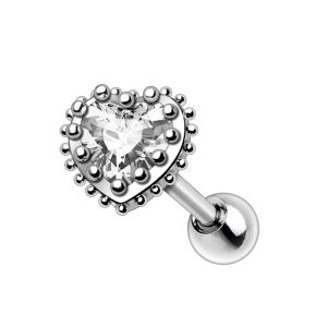 Product 316L Stainless Steel Ornate Heart Cartilage Earring