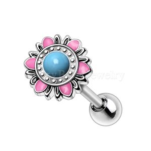 Product 316L Stainless Steel Pastel Flower Cartilage Earring