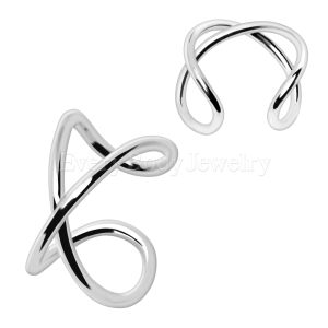 Product 316L Stainless Steel X Ring Fake Cartilage Ear Cuff