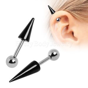 Product 316L Cartilage Earring with Black PVD Plated Spike