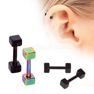 Product PVD Plated 316L Cubed Cartilage Earring