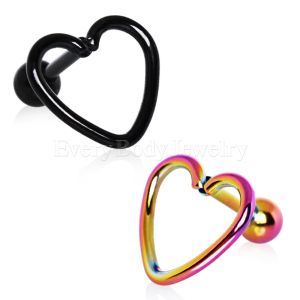 Product PVD Plated Love Struck Heart Cartilage Earring