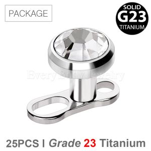 Product Set of 25 G23 Titanium Dermal Tops & G23 Titanium Anchors