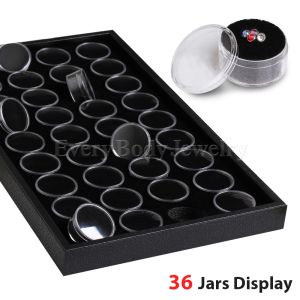 Product Plastic Tray with Acrylic Jars for Body Jewelry Display