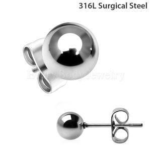 Product Pair of 316L Stainless Steel Ball Stud Earrings
