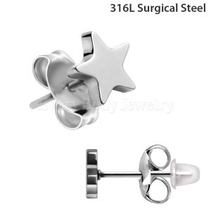Product Pair of 316L Stainless Steel Star Stud Earrings