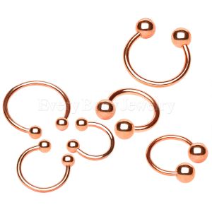 Product Rose Gold Plated Horseshoe with Balls