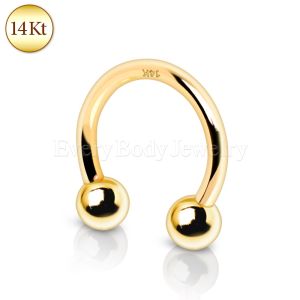 Product 14Kt Yellow Gold Horseshoe with Balls
